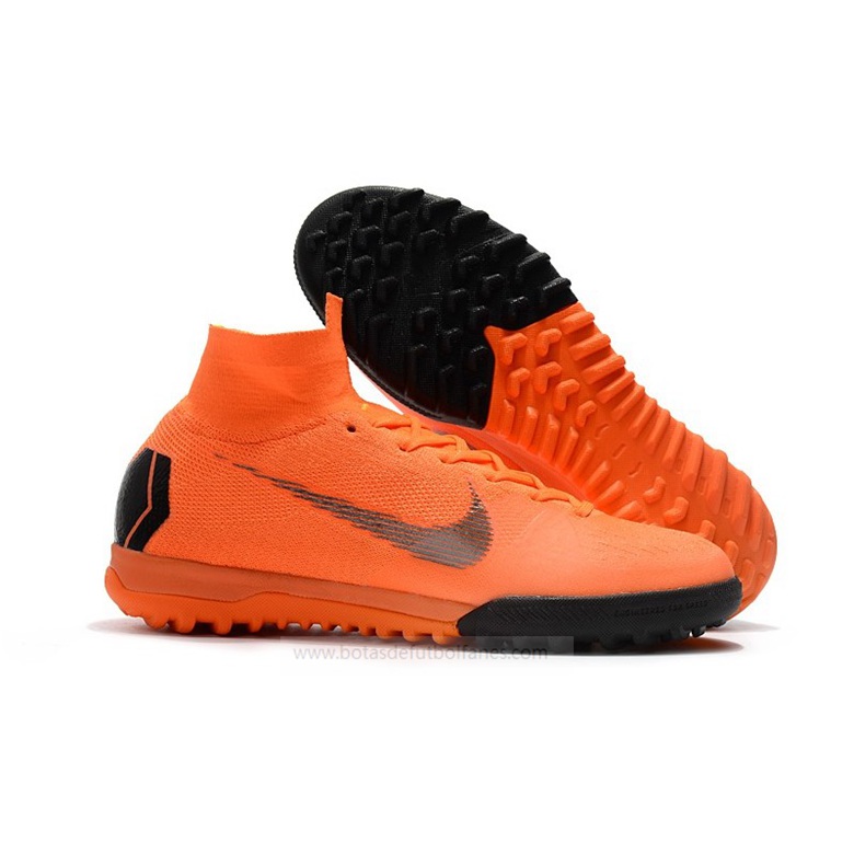 Nike Hombres Mercurial SuperflyX VI Elite TF Naranja Negro